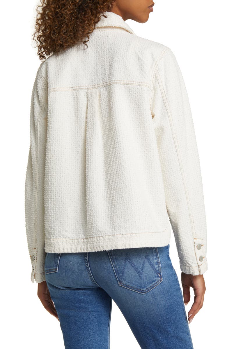 BLANKNYC Textured Denim Trucker Jacket, Alternate, color, 