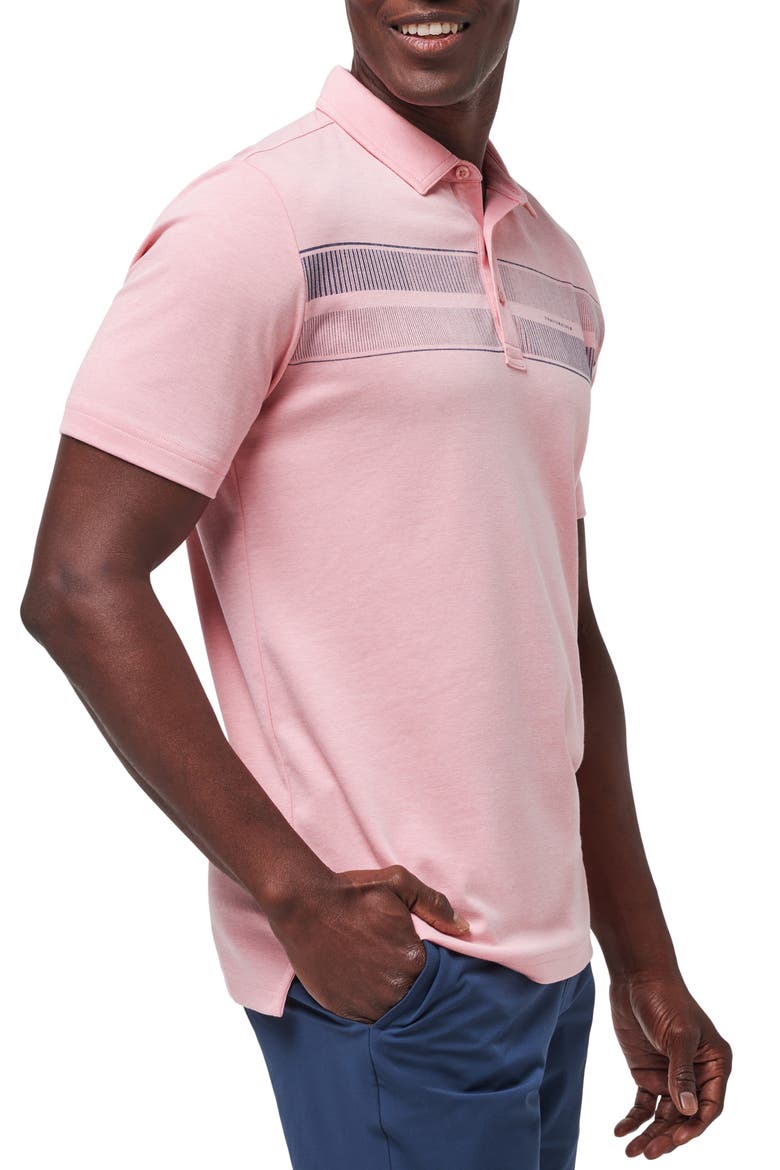 Local Discount Stripe Piqué Polo, Alternate, color, HEATHER BLUSH