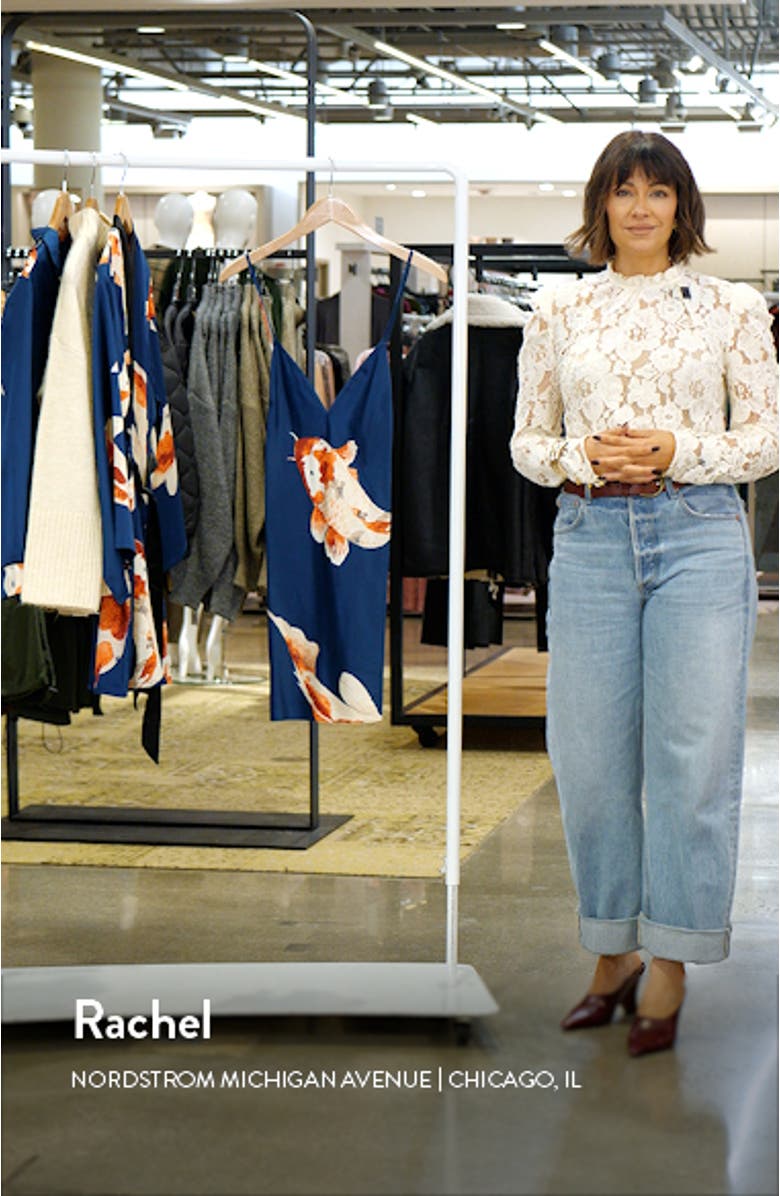 Adrienne Print Satin Chemise, sales video thumbnail