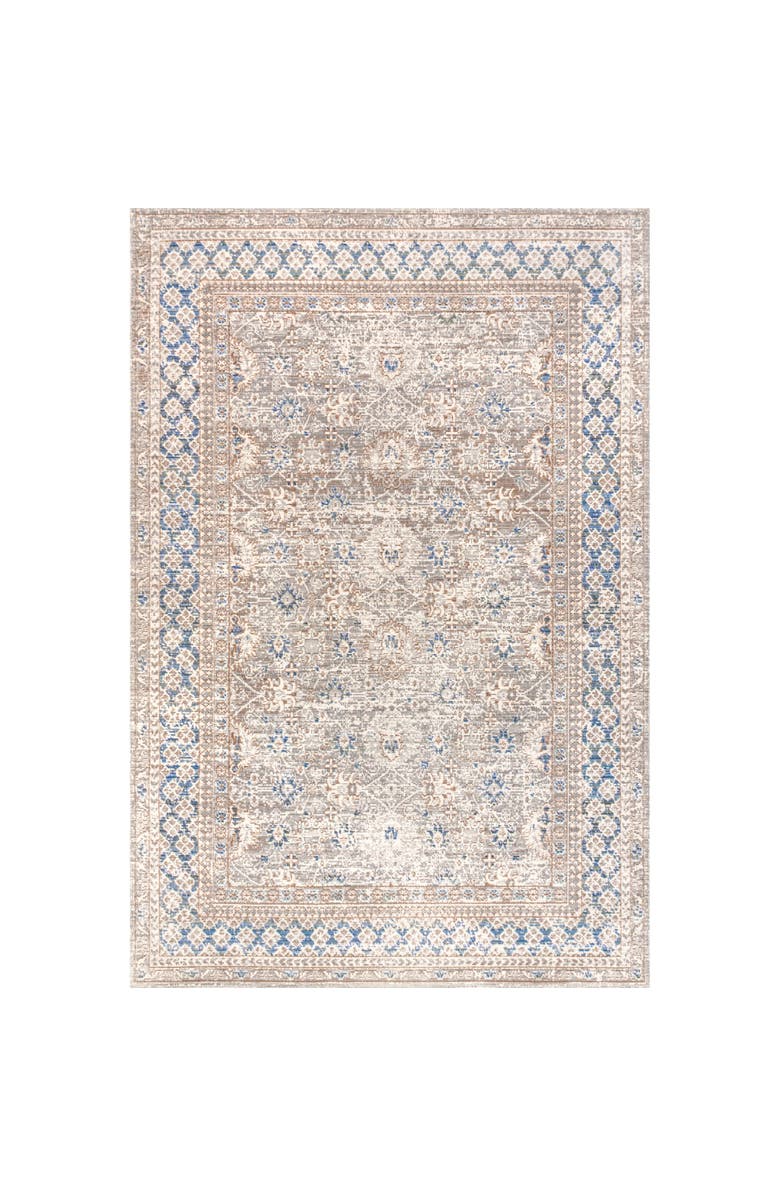 JONATHAN Y Goa Floral Medallion Traditional Area Rug, Main, color, Gray/Blue