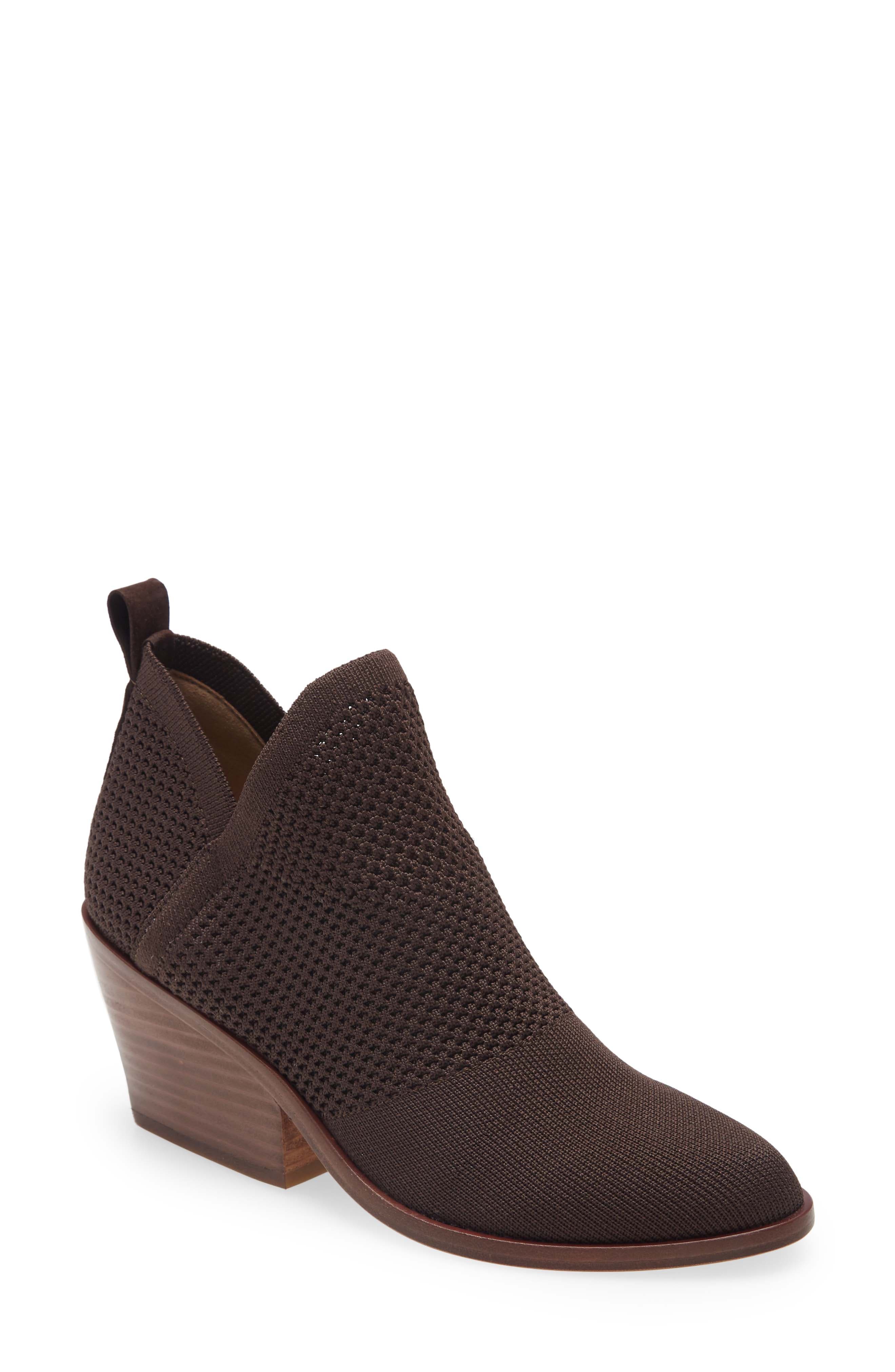 Joss Knit Bootie, Main, color, CHOCOLATE KNIT