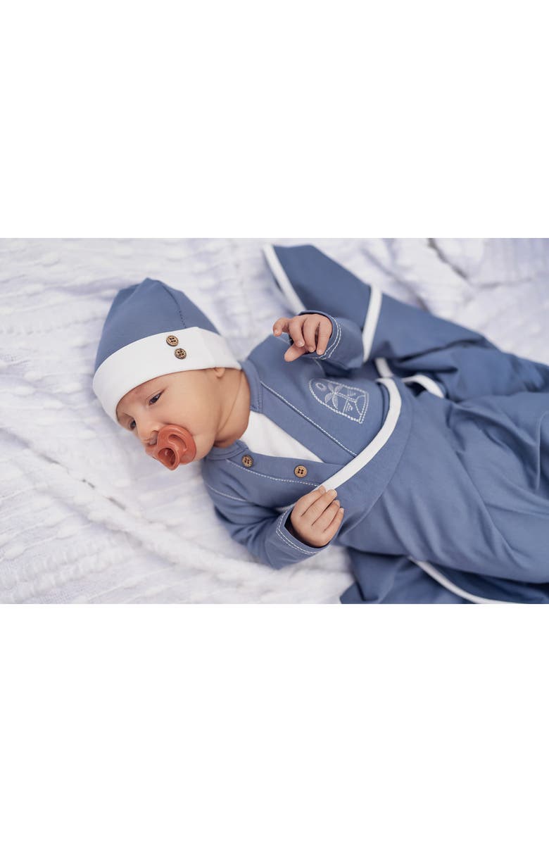 Manière Island Henley Footie, Alternate, color, Ocean Blue