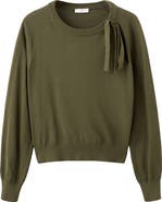 MANGO TEEN Tie Neck Cotton Sweater