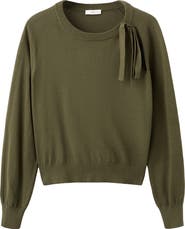 MANGO TEEN Tie Neck Cotton Sweater