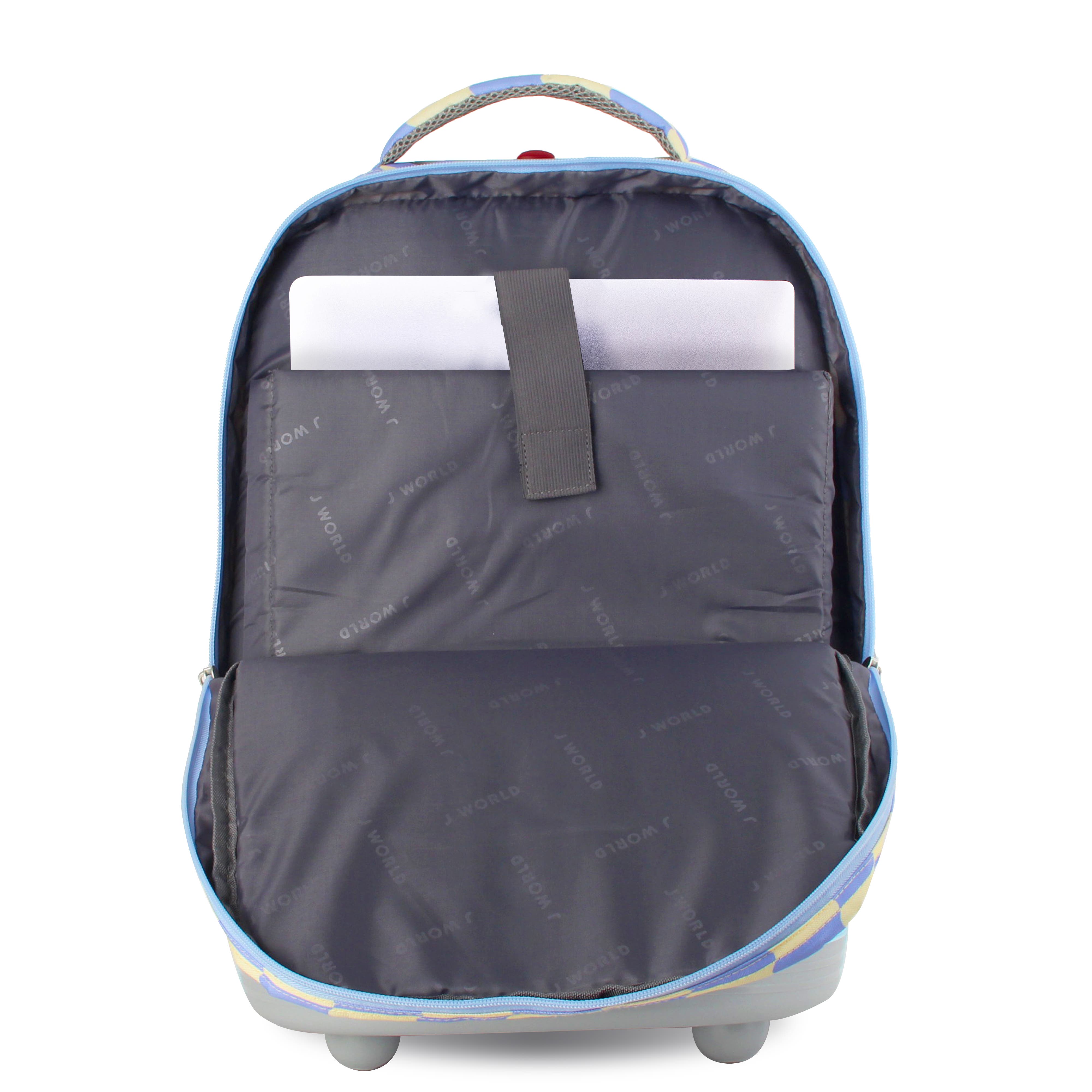 Sun dance Laptop 20" Rolling Backpack, Alternate, color, Wiggle blue