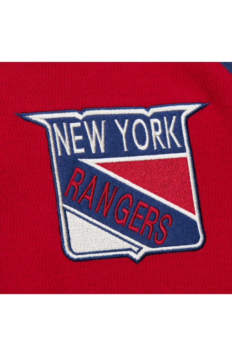 Mitchell & Ness Men's Mitchell & Ness Red New York Rangers Thermal Henley Long Sleeve T-Shirt, Alternate, color, Red
