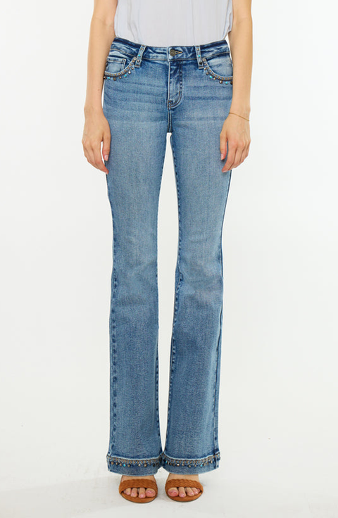 Sabrina Mid Rise Flare Jeans