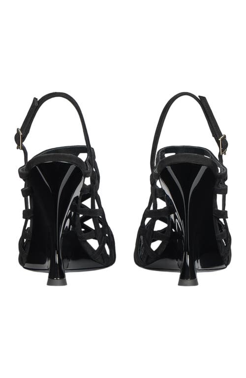 Balmain Wedge Cage Sandals In Black