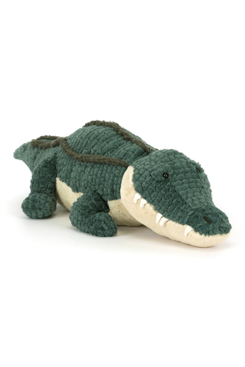 Allexi Alligator Stuffed Animal, Main, color, GREEN