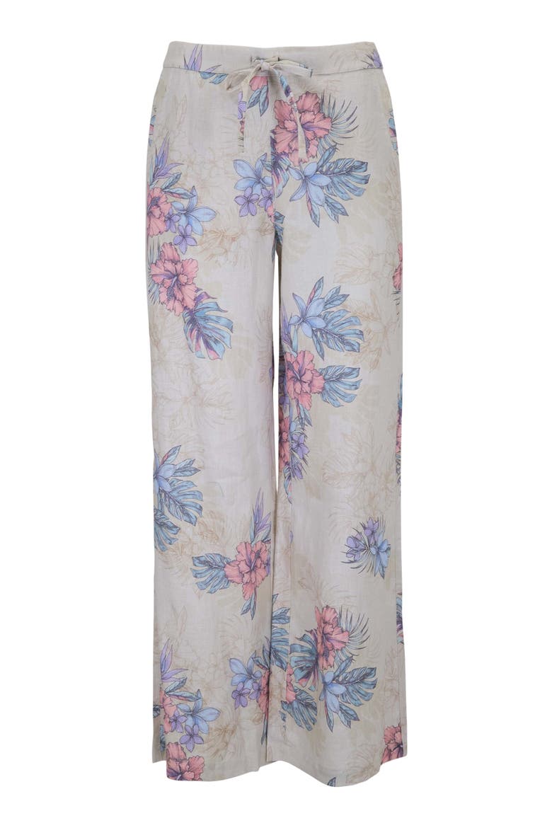 Exotic Floral Lillian Womens Wide-leg Pant, Alternate, color, EXOTIC FLORAL NATURAL