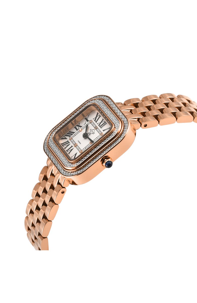 GV2 Bellagio Diamond Swiss Bracelet Watch, 30mm, Alternate, color, Rose Gold