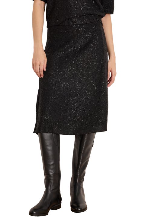 Anytime Sequin Knit Skirt