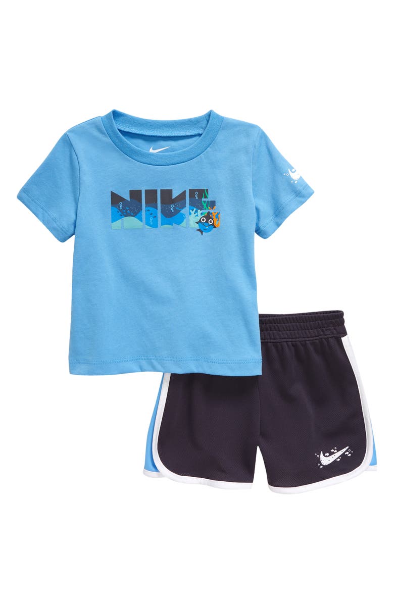 Nike Sportswear Coral Reef Graphic T-Shirt & Shorts Set, Main, color,