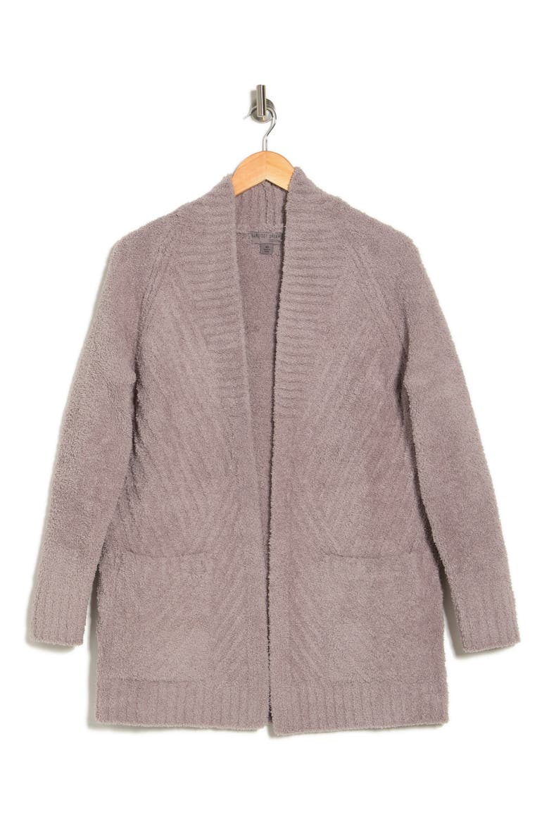 CozyChic™ Directional Ribbed Cardigan, Alternate, color, BEACH ROCK