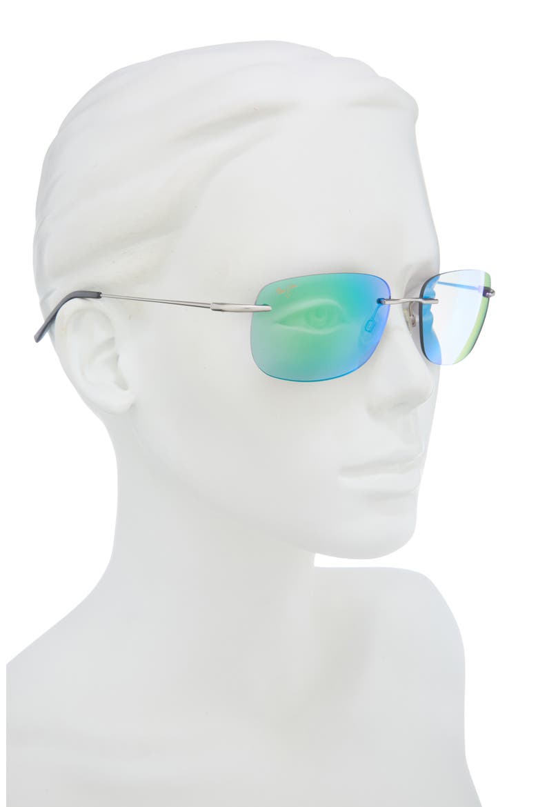 Ojai 60mm Polarized Sunglasses, Alternate, color, SILVER SILVER GREEN