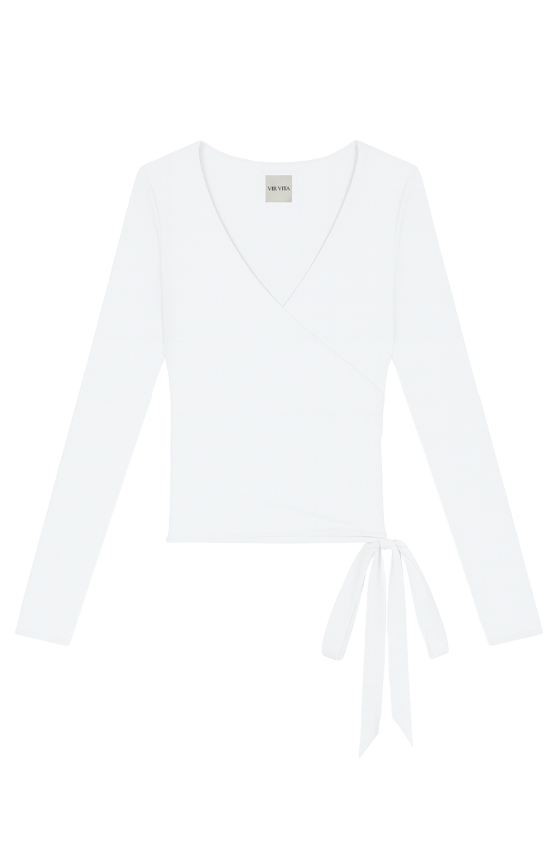 VIR VITA Margot Wrap Top, Main, color, Coconut