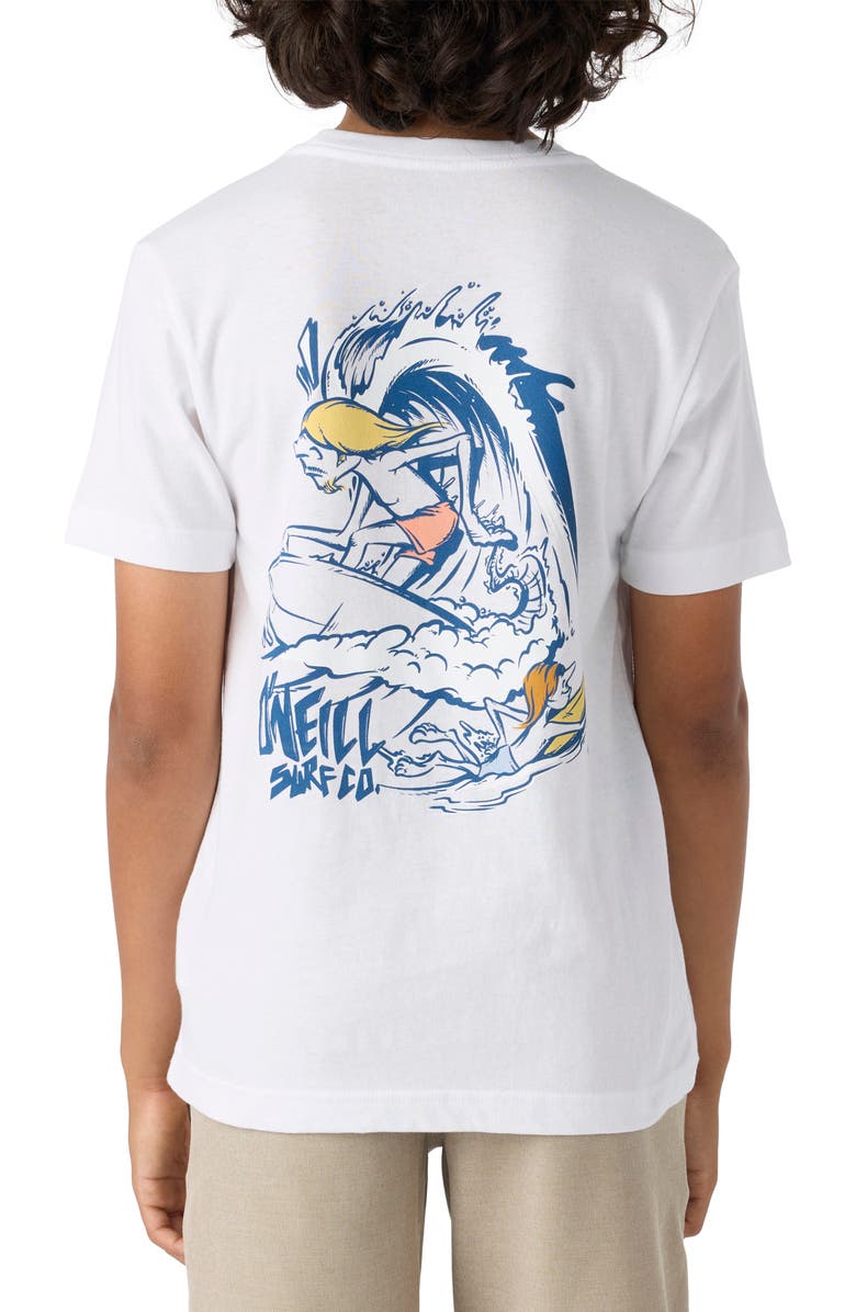 O'Neill Kids' Drop-In Graphic T-Shirt, Alternate, color, White