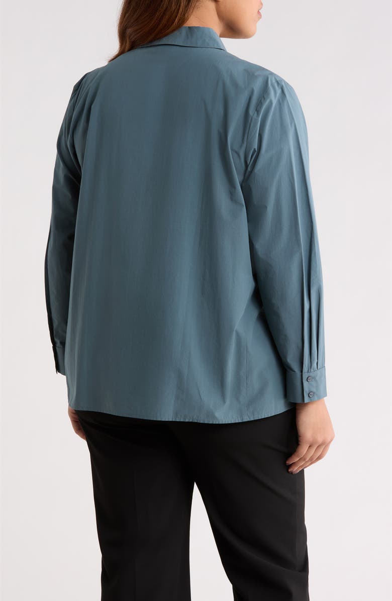 Eileen Fisher Swing Button-Up Shirt, Alternate, color, Eucalyptus