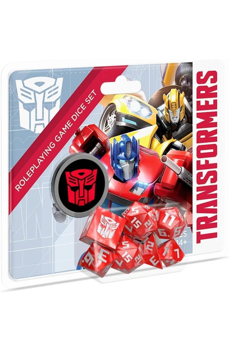 Renegade Game Studios Transformers Roleplaying Game Dice Set, Main, color, Red