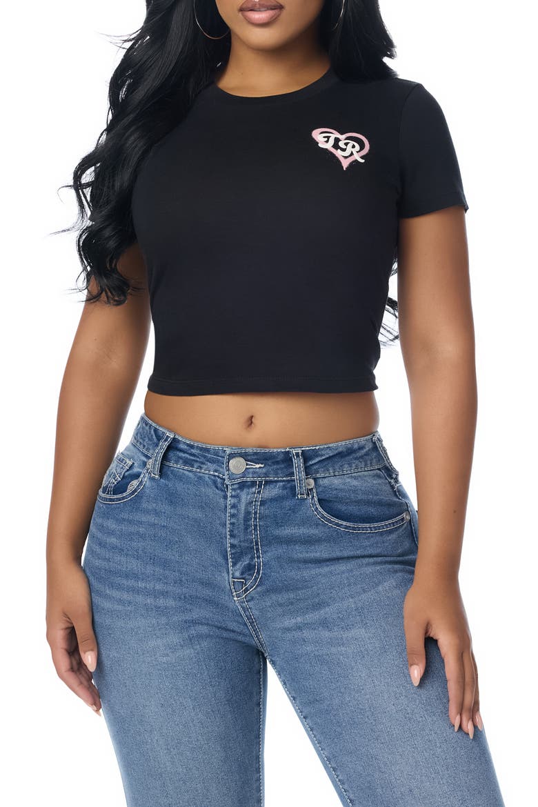 True Love Graphic Baby T-Shirt, Main, color, JET BLACK