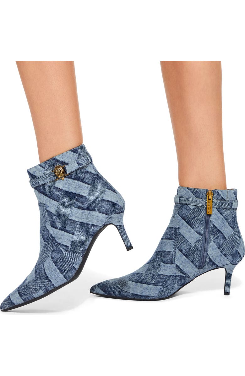 Kurt Geiger London Kensington Denim Flexi Pointed Toe Bootie, Alternate, color,