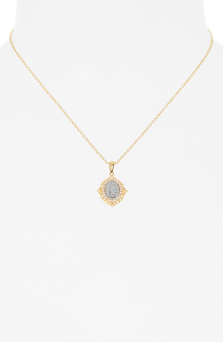 Leith Religious Pendant Necklace, Alternate, color, Clear- Gold