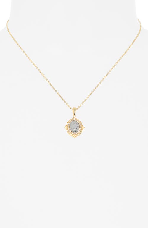 Leith Religious Pendant Necklace In Gold