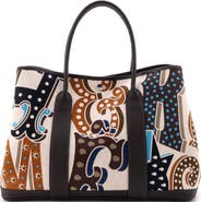 Pre-Owned Hermes Electrique Garden Party Tote Printed Toile and Leather 36