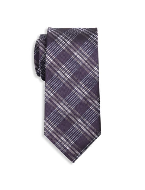 Big & Tall Textured Plaid Tie