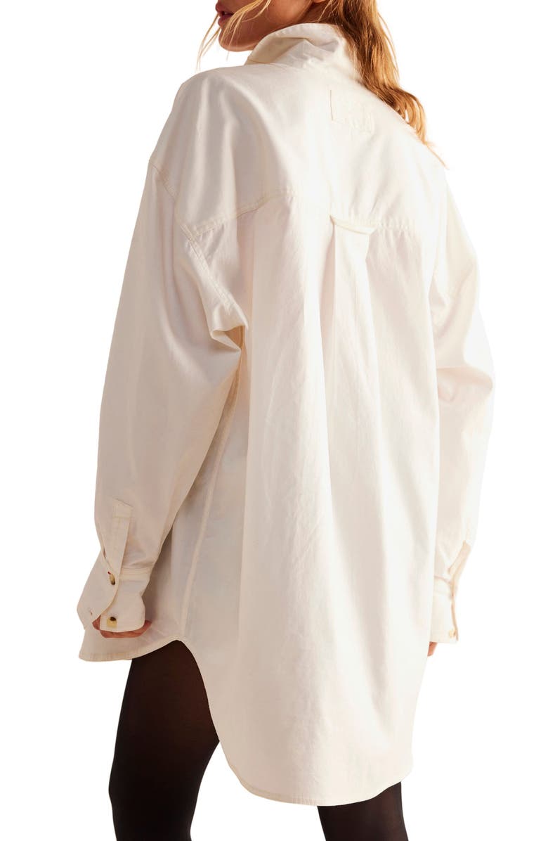 Free People Freddie Oversize Cotton Button-Up Shirt, Alternate, color,