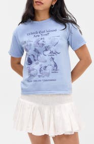 BDG Urban Outfitters Feline Relaxed Cotton Graphic T-Shirt