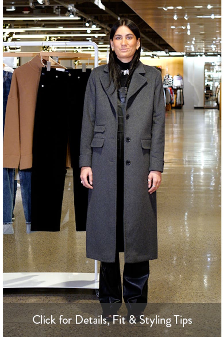 Longline Wool Blend Reefer Coat video