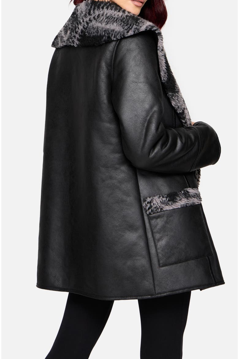 Paleo Snake Reversible Coat, Alternate, color, Black