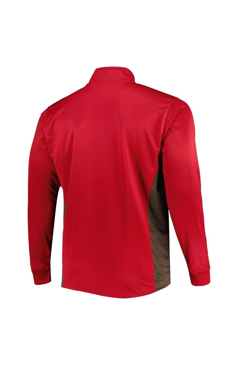PROFILE Men's Red Tampa Bay Buccaneers Big & Tall Quarter-Zip Top, Alternate, color, 