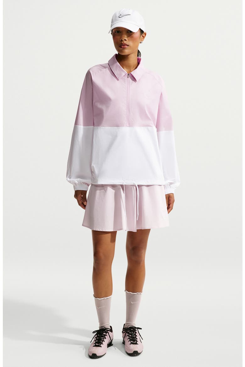 Half Zip Windbreaker, Alternate, color, BLEACHED LILAC/ WHITE/ WHITE