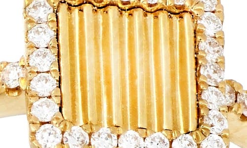 Bony Levy Cleo Diamond Halo Ring In 18k Yellow Gold