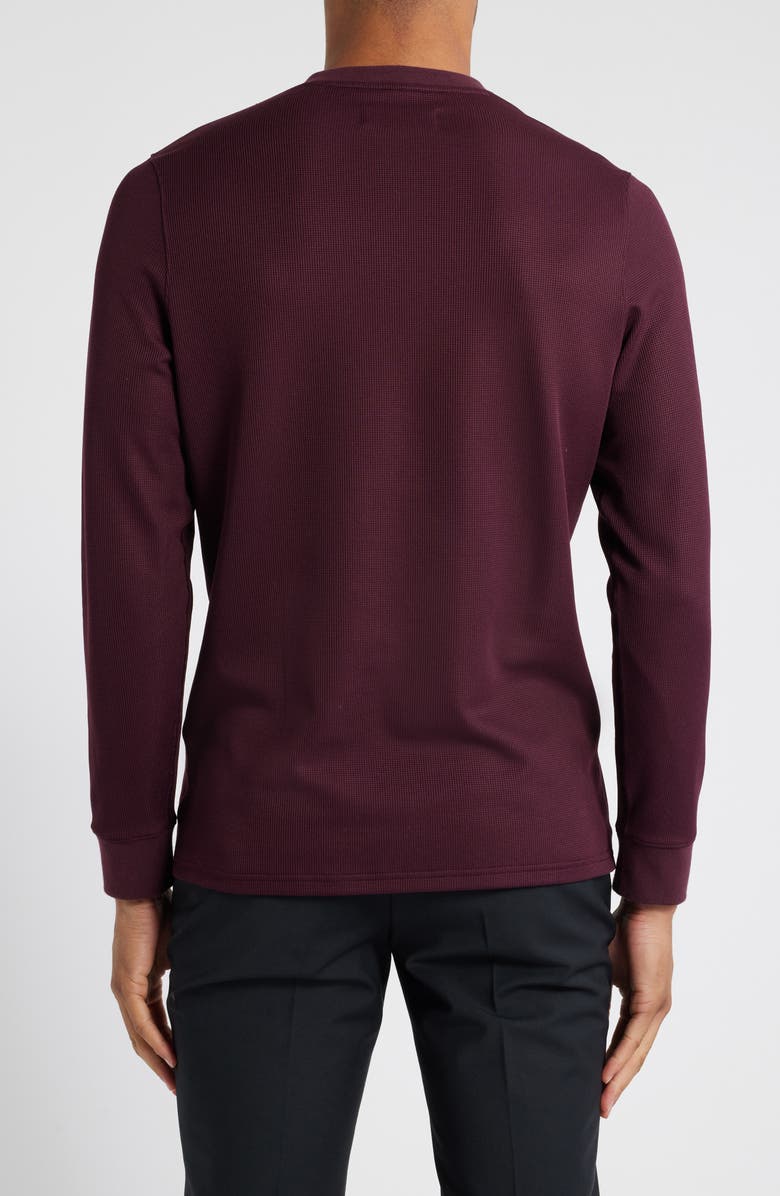 Mizzen+Main Henderson Long Sleeve Performance Henley, Alternate, color, Wine Solid