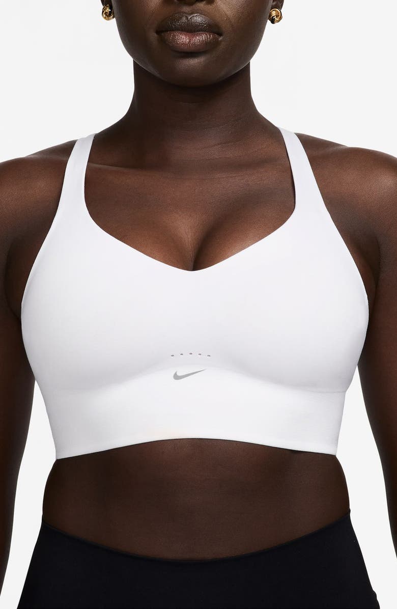 Nike Alate Medium Support Padded Sports Bra, Main, color, White