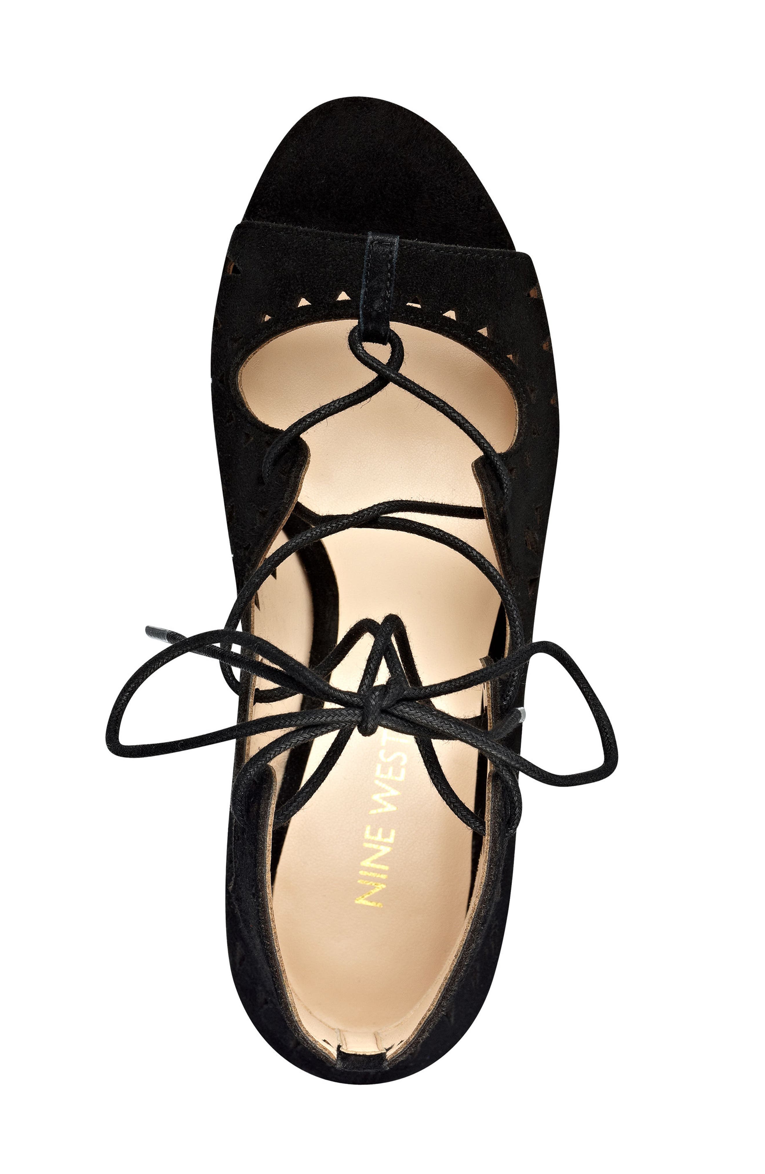 Nine West Gweniah Ghillie Lace Gladiator Sandal, Alternate, color, 