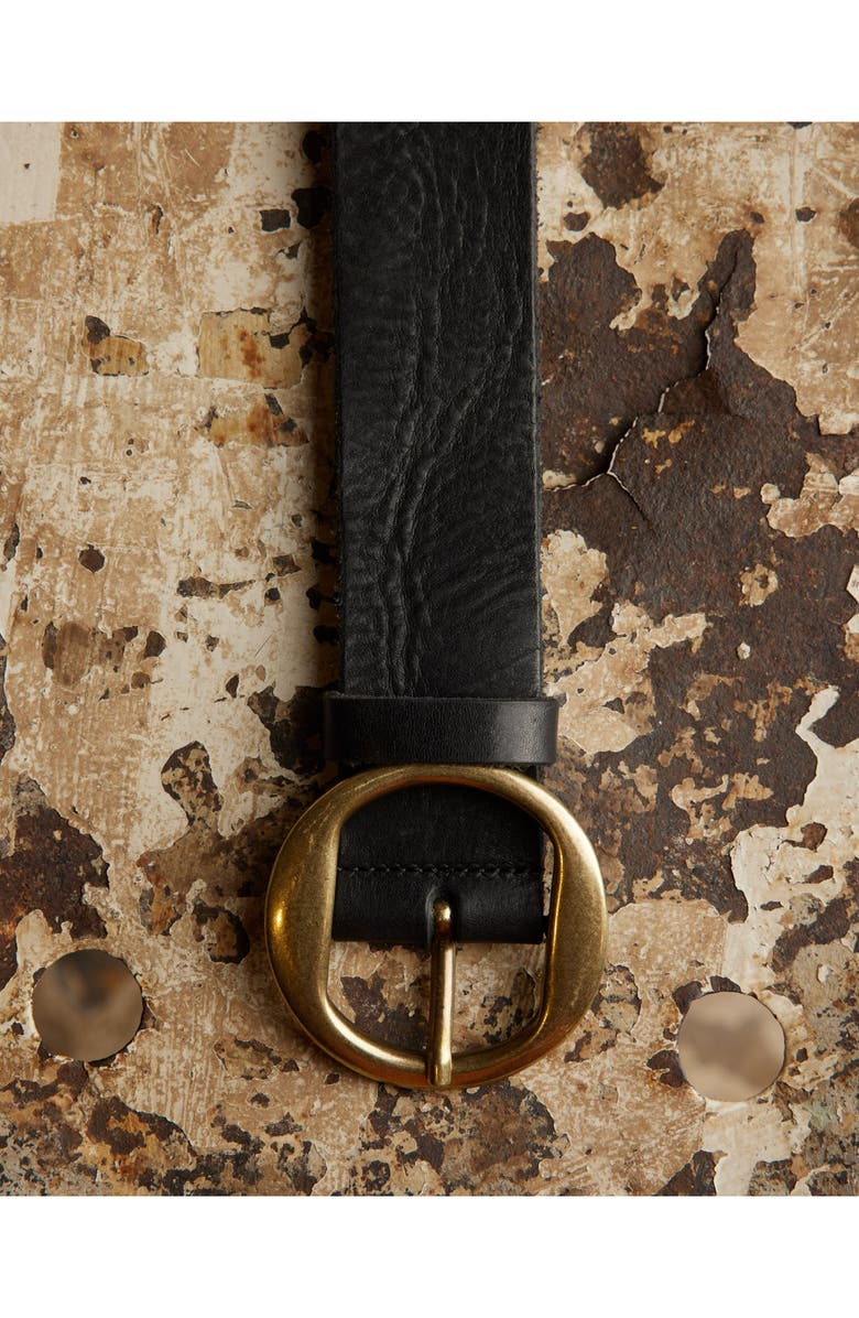 Fortela Tania Leather Belt, Alternate, color, Black