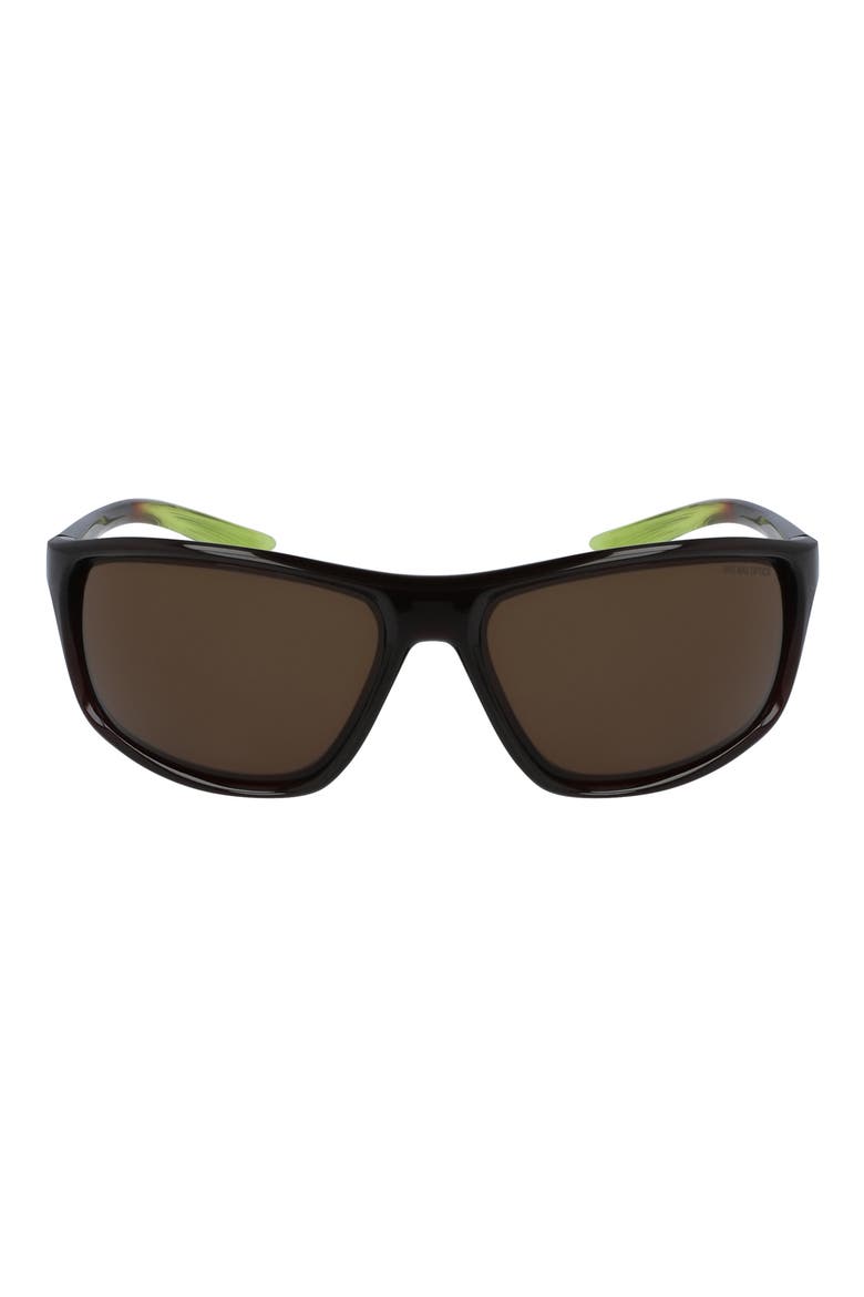Adrenaline 66mm Rectangular Sunglasses, Main, color, VELVET BROWN/ MED OLIVE/ BROWN