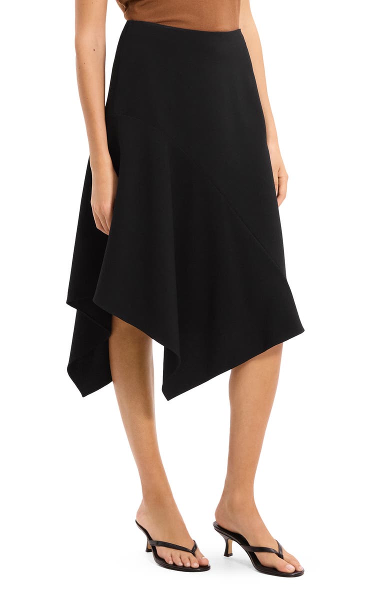 Theory Drape Panel Skirt, Alternate, color, Black