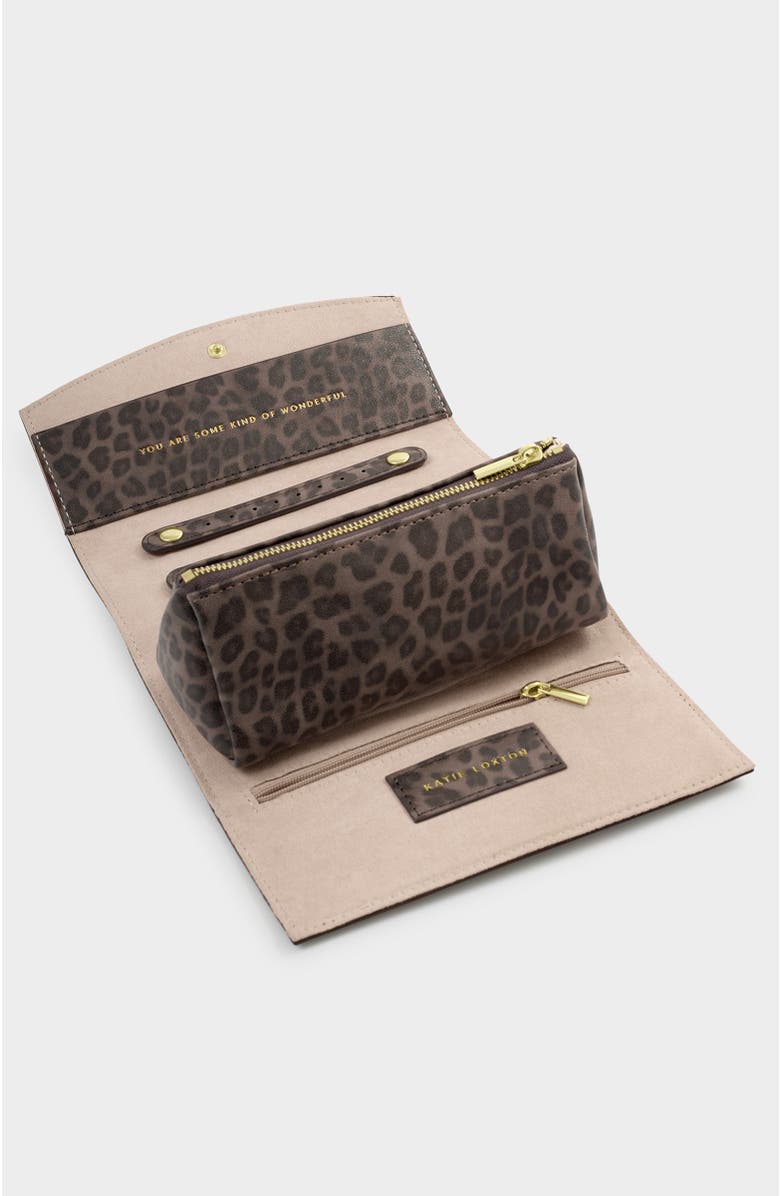 Katie Loxton Jewelery And Accessories Organiser, Alternate, color, Leopard/Taupe