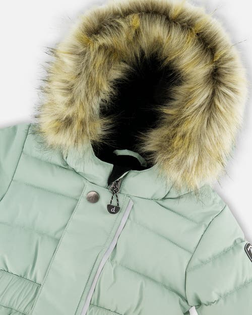 Deux Par Deux One-piece Original Puffy Snowsuit In Green