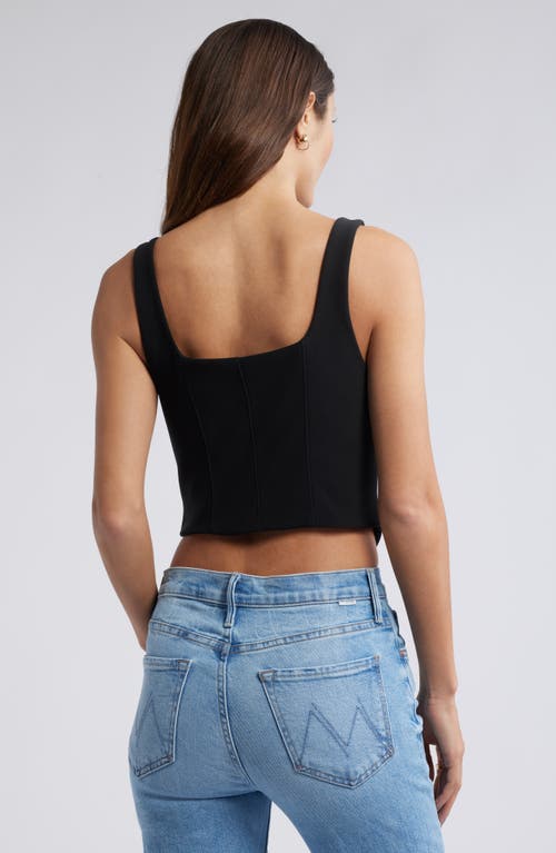 Open Edit Crepe Corset Top In Black
