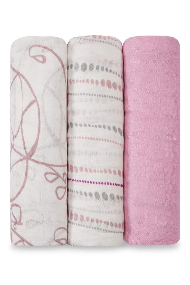 Swaddling Cloths, 3-Pack, Main, color, TRANQUILITY