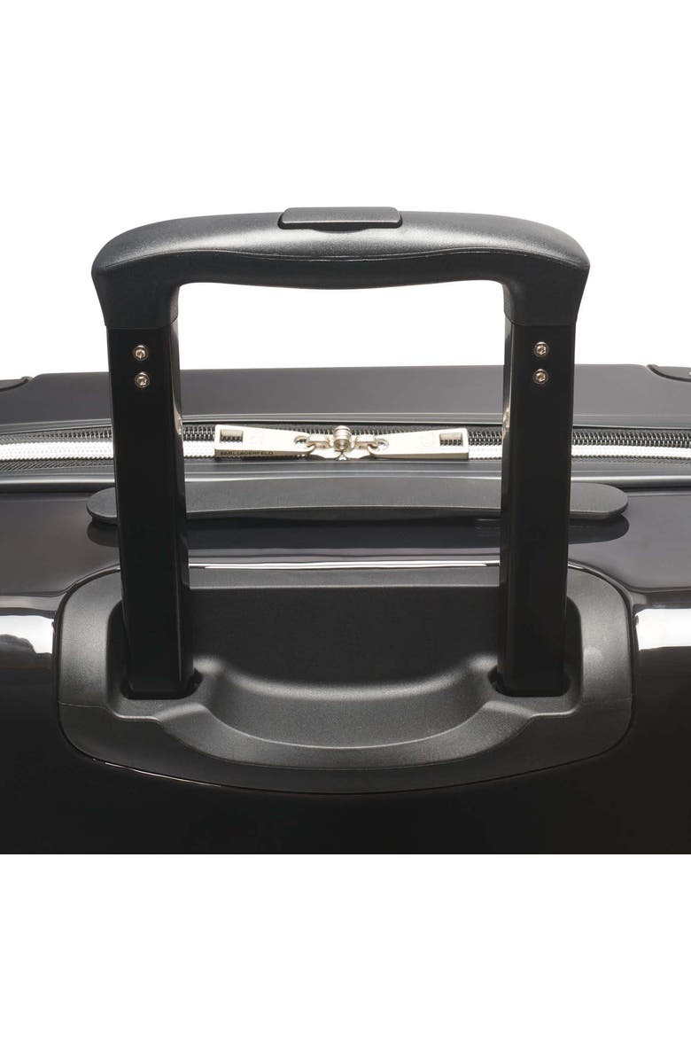 KARL LAGERFELD Karl Flowers Upright Suitcase, Alternate, color, Black