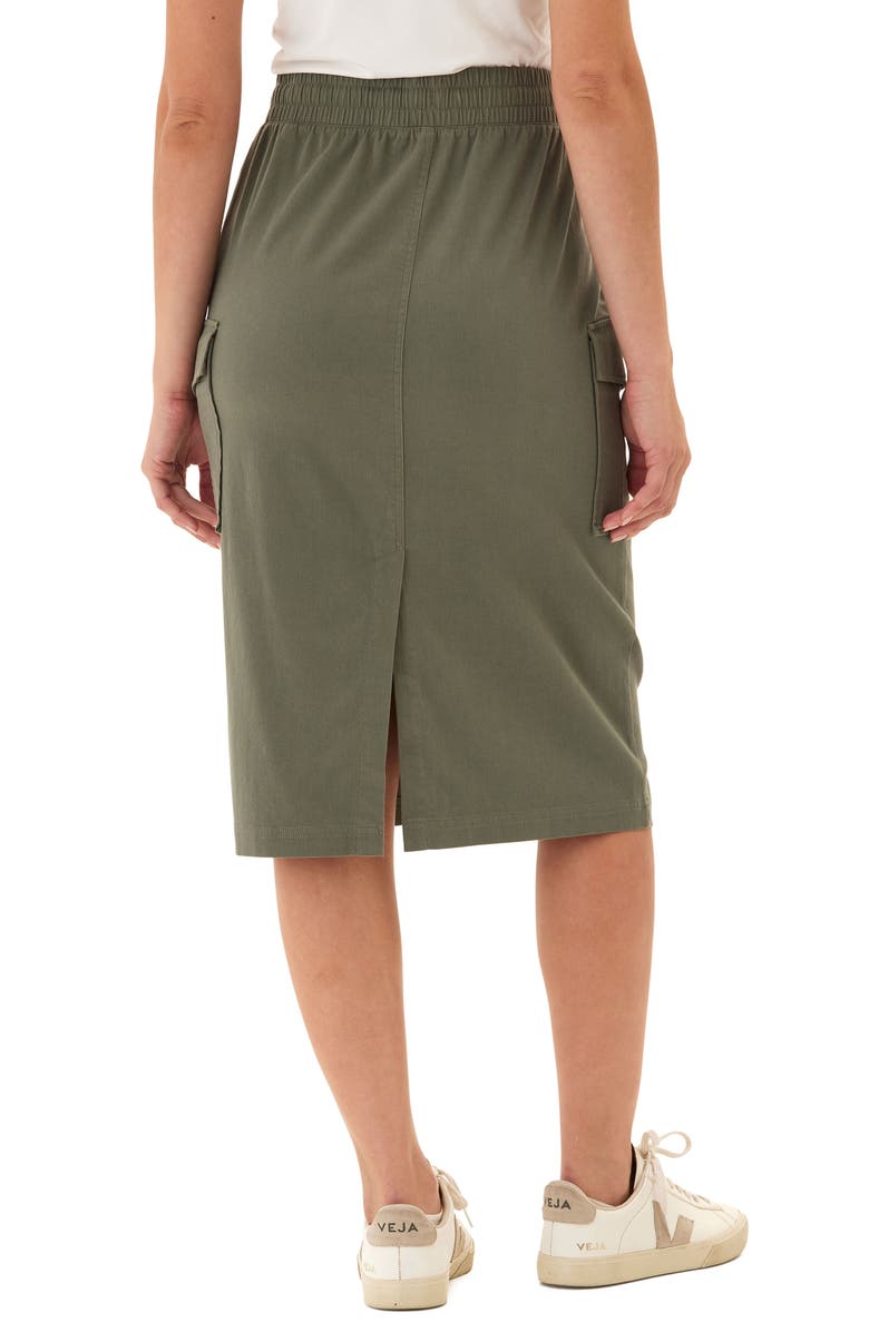 Threads 4 Thought Wynne Stretch Twill Cargo Midi Skirt, Alternate, color, 