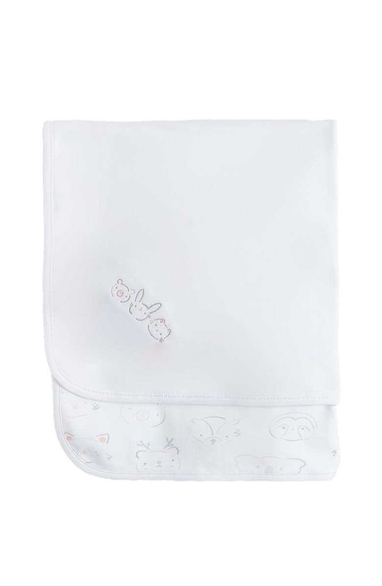 Babycottons Premium Pima Cotton Grey Receiving Blanket For Infant, Main, color, Multicolor