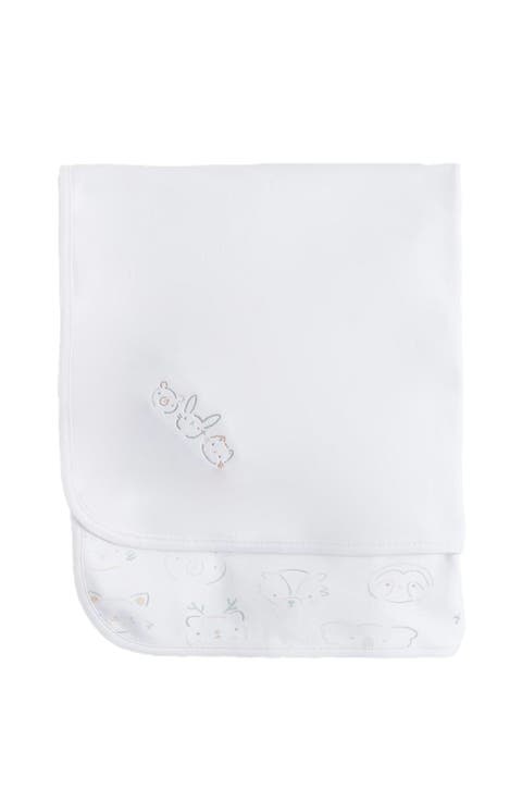 Premium Pima Cotton Grey Receiving Blanket For Infant